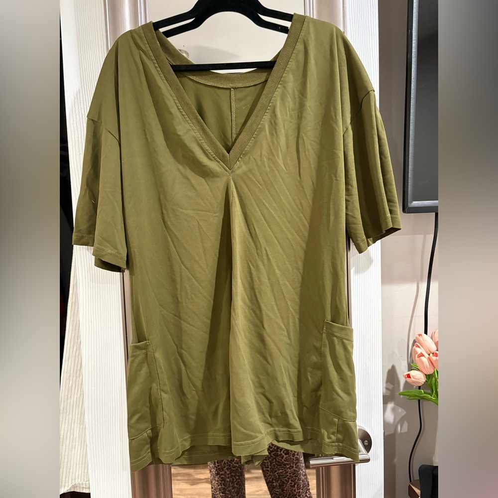 Olive V-Neck Women's romper